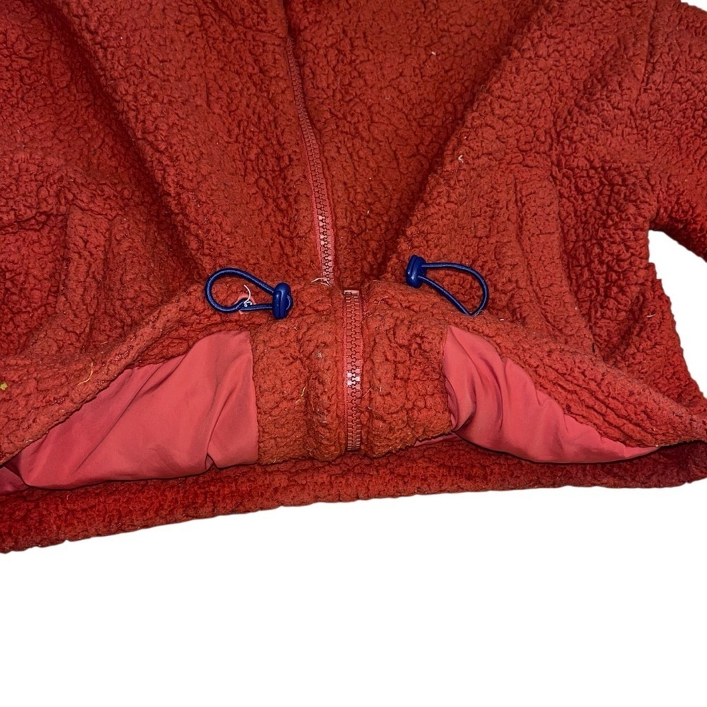 Urban outfitters burnt orange teddy bears warm cozy fuzzy furry jacket medium M - Picture 6 of 8